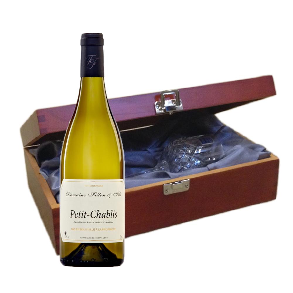 Domaine Fillon Petit Chablis 75cl In Luxury Box With Royal Scot Wine Glass